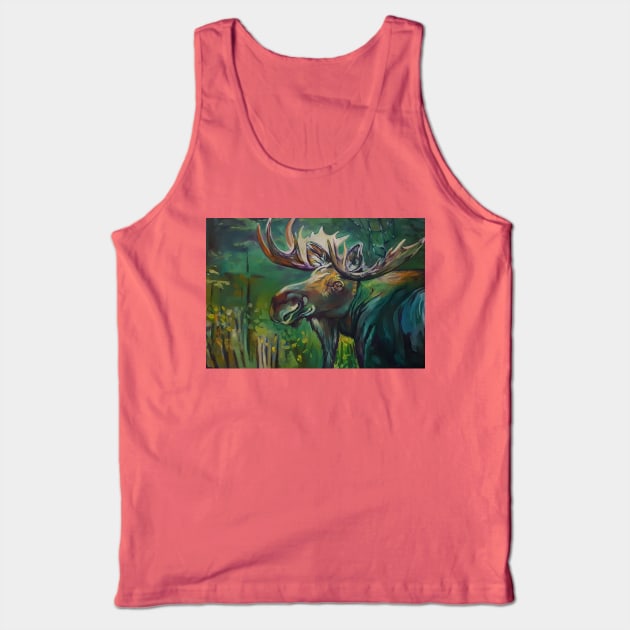 Moose Study in the dawn Tank Top by StephaniePerryArt